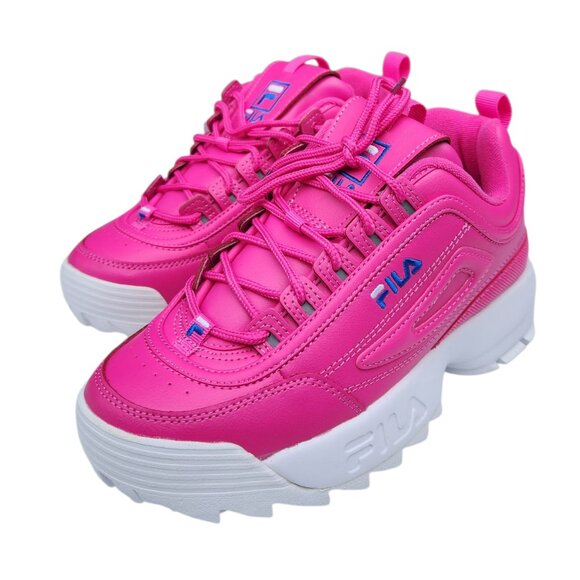 FILA Women's Disruptor II Premium Hot Pink White Sneakers 5XM00817-956 Size 7.5 - Picture 8 of 11